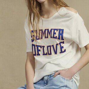 Sandro Summer of Love Oversized T-shirt, size 0